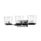 Z-Lite Bleeker Street 3 Light Vanity, Matte Black & Clear 475-3V-MB-CH - alternate 1